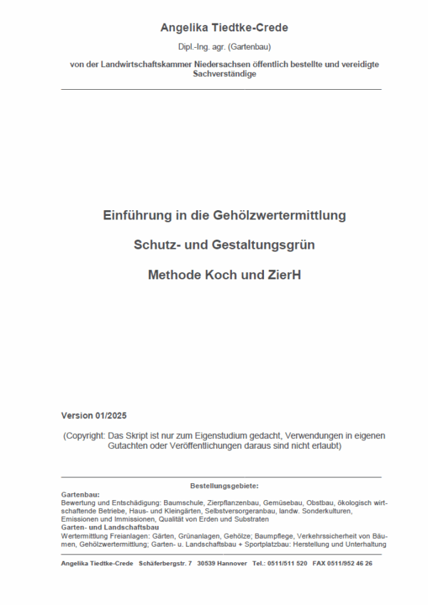 Einführung in die Gehölzwertermittlung